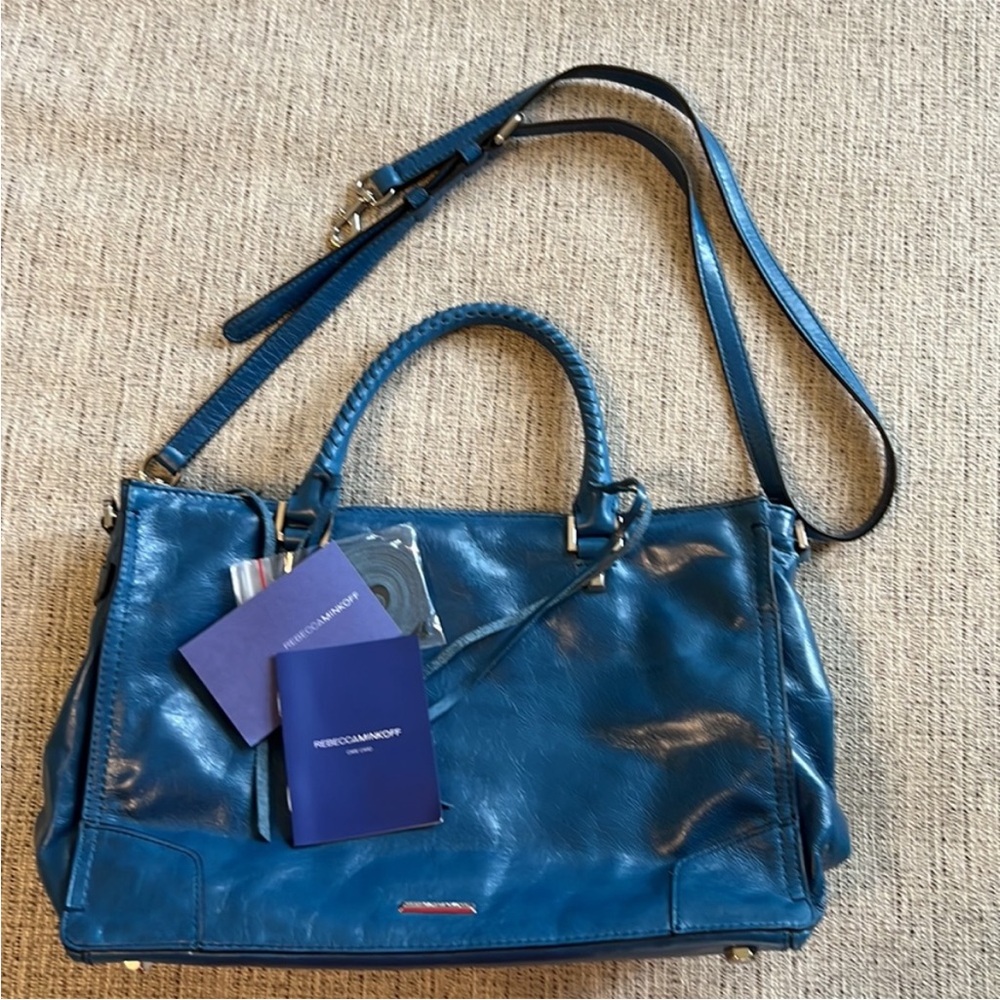 Rebecca Minkoff Blue Raegan Moto Satchel
